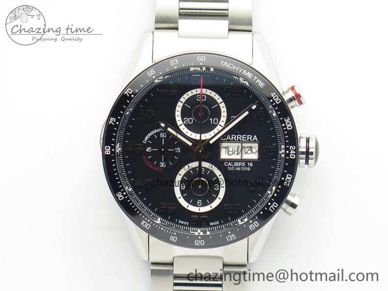 Carrera-Calibre-1887-Day-Date-SS-V6F-1-1-Best-Edition-Ceramic-Bezel-Black-Dial-On-SS-Bracelet-A7750-12