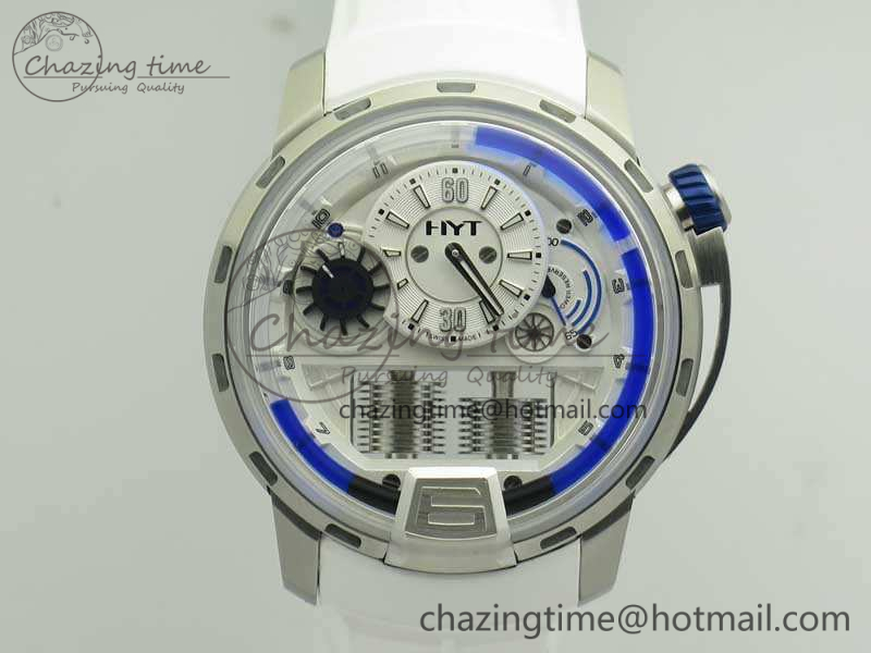 HYT-SS-CYF-White-Dial-Blue-Crown-On-White-Rubber-Strap-Asian-Movement-HTY-Cal