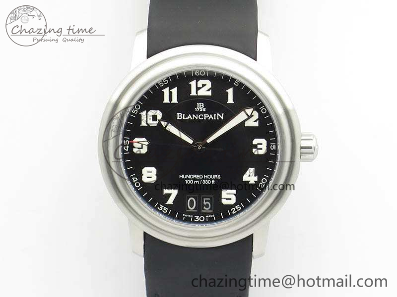 LEMAN-2850B-SS-1-1-Best-Edition-Black-Dial-Numeral-Markers-on-Black-Rubber-Strap-Cal