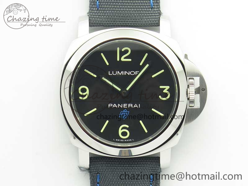 PAM774 Luminor Base Blue Logo 3 Days Acciaio XF 1-1 Best Edition Black Dial On Blue Nylon Strap A6498