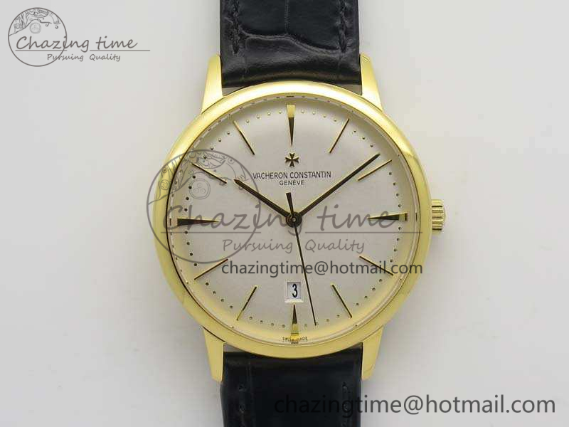 Patrimony-85150-YG-MKF-1-1-Best-Edition-Silver-White-Dial-On-Black-Leather-MIYOTA-9015-to-Cal