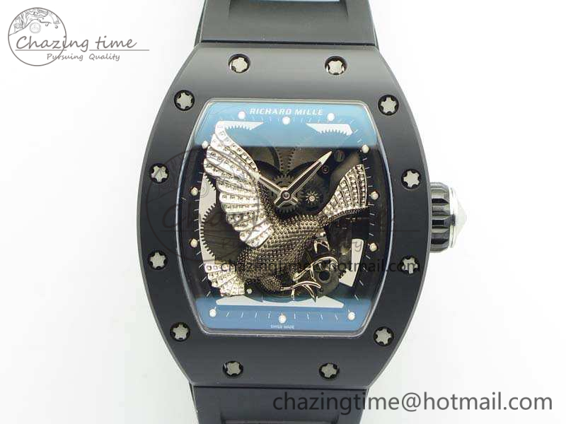 RM023-Ceramic-Case-KVF-Best-Edition-Eagle-Skeleton-Dial-SS-Crown-On-Rubber-Strap-MIYOTA8215