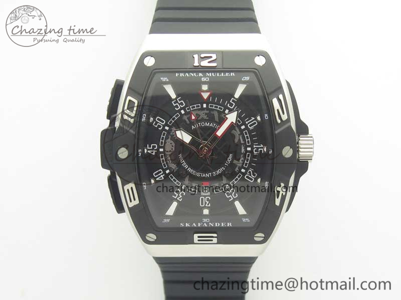 Skafander SS Black On Black Rubber Strap MIYOTA 8215