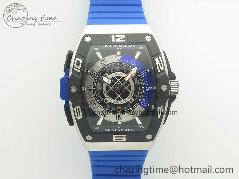 Skafander SS Blue On Blue Rubber Strap MIYOTA 8215
