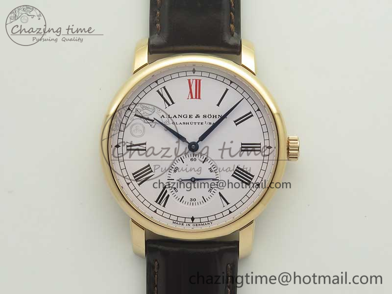 Classic Regulator RG MK Best Edition White Dial Roman Markers Red on Brown Leather Strap A23J-10