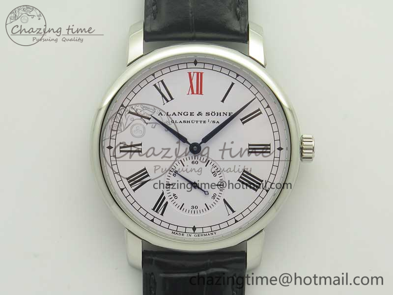 Classic Regulator SS MK Best Edition White Dial Roman Markers Red on Black Leather Strap A23J
