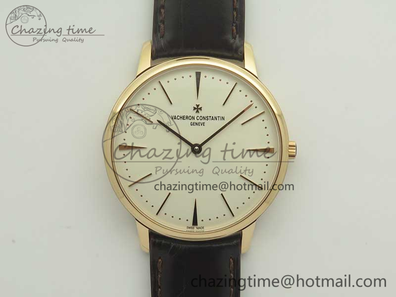 Patrimony 81180 RG MKF 1-1 Best Edition White Dial on Brown Leather MIYOTA 9039-8