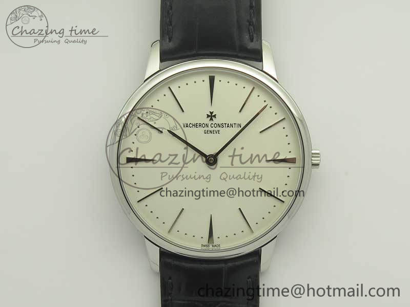 Patrimony 81180 SS MKF 1-1 Best Edition White Dial on Black Leather MIYOTA 9039-8