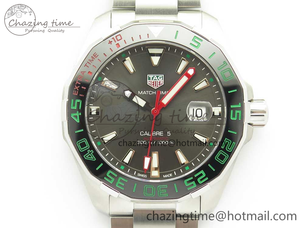 Aquaracer Calibre 5 CSL 43mm SS GSF 1-1 Best Edition Gray Dial on SS Bracelet A2824-14