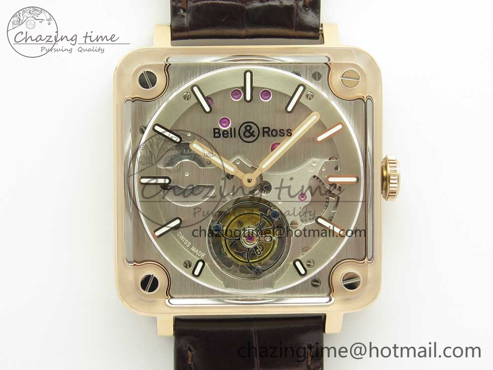 BR-X2 Sapphire Tourbillon RG BBR Best Edition Steel Dial on Brown Leather Strap V2