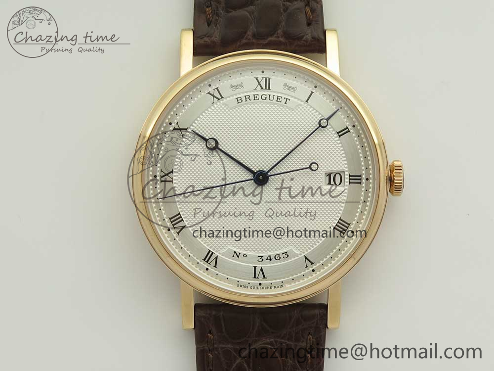 Classique Auto 5177 RG 3463 MK 1-1 Best Edition White Dial Numeral Markers On Brown Leather A777Q V2-8