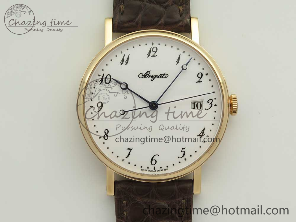 Classique Auto 5177 RG MK 1-1 Best Edition White Dial On Brown Leather Strap A777Q V2-7
