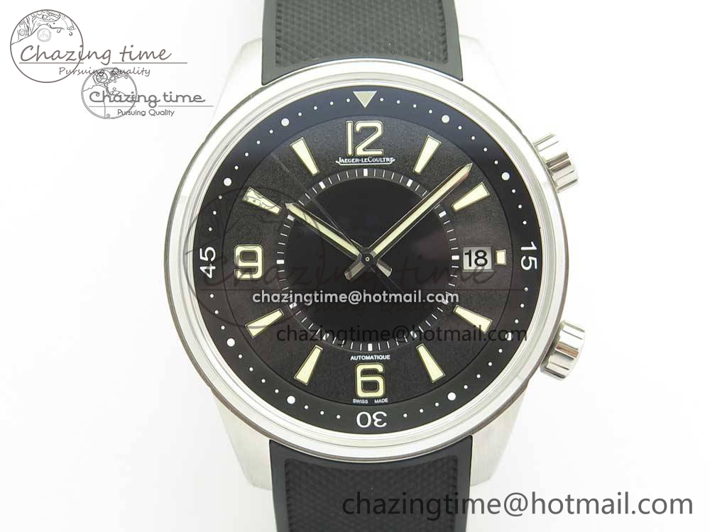 Polaris Geographic SS ZF 1-1 Best Edition Black Dial on Black Rubber Strap MIYOTA 9015-4